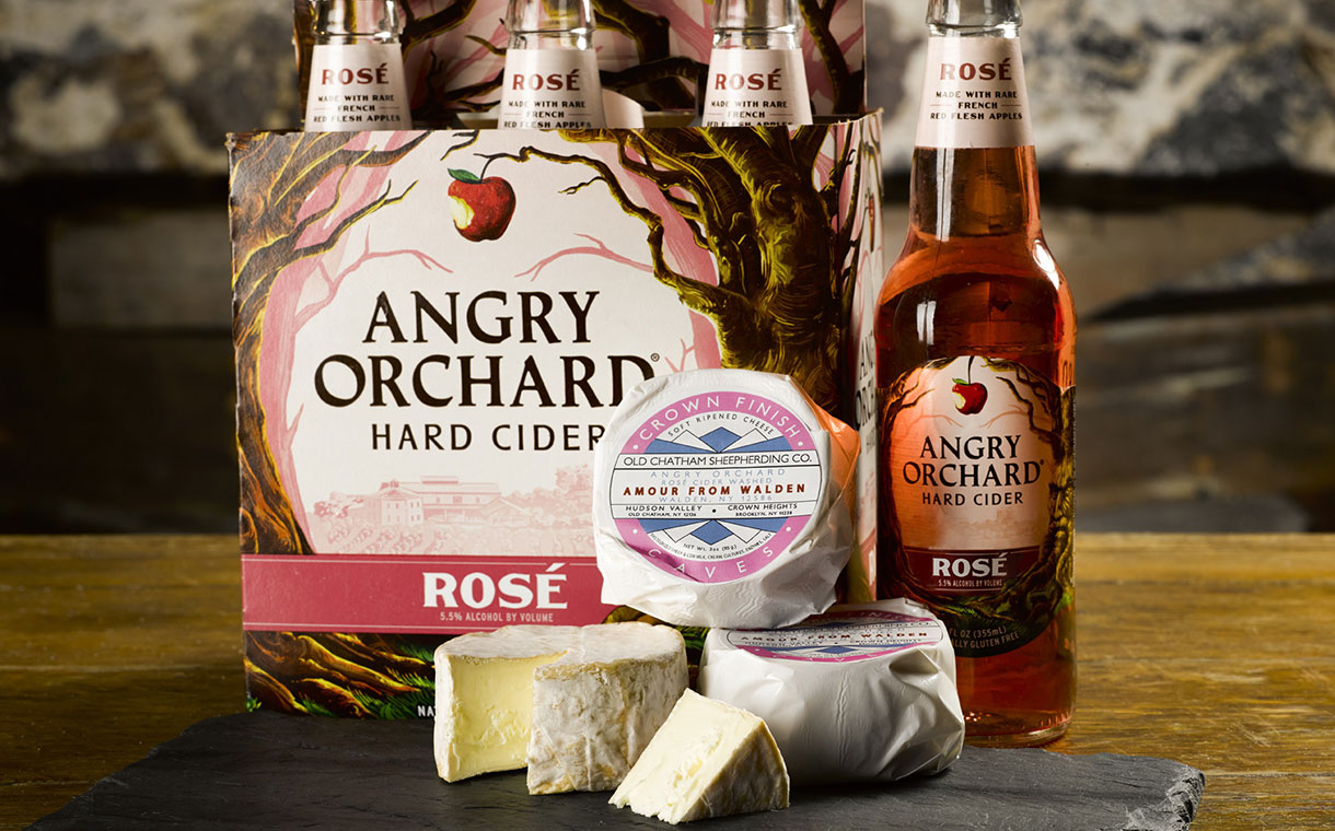 Angry Orchard and Crown Finish create cider-washed cheese