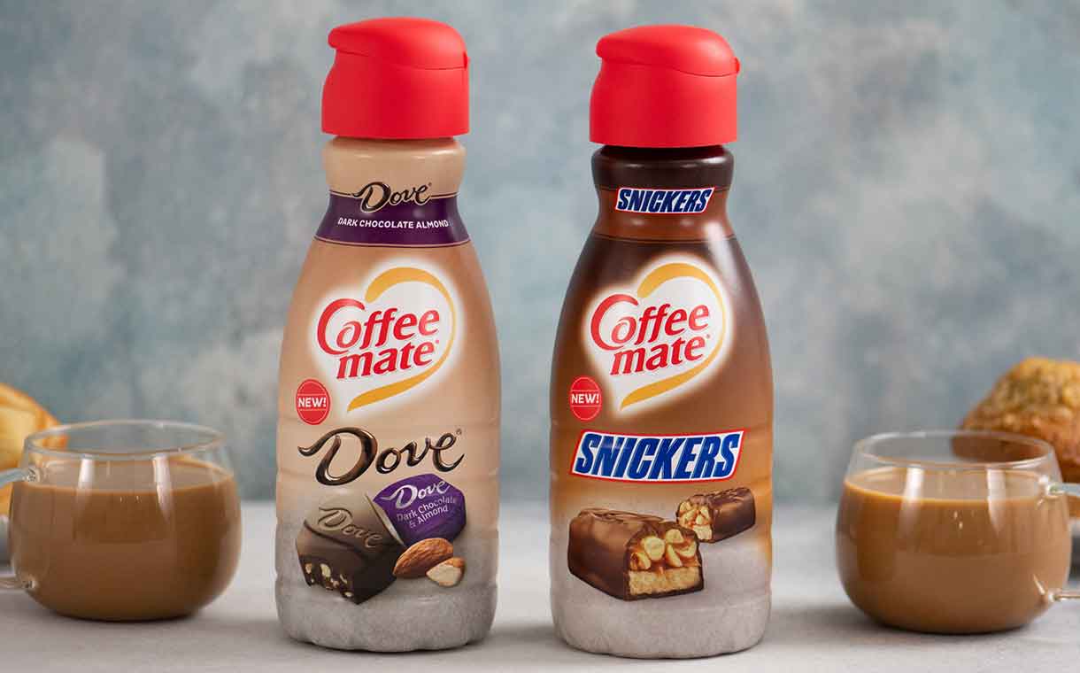 Nestlé boosts Coffee-Mate line with Snickers and Dove creamers