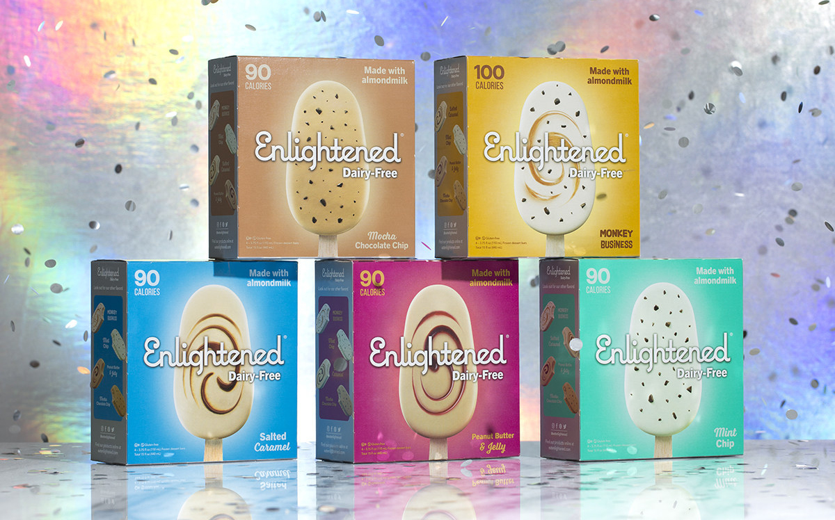 Ice cream brand Enlightened debuts new dairy-free bars
