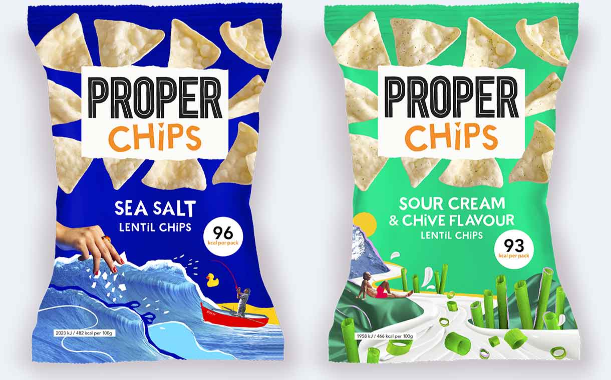 Propercorn rebrands as Proper to coincide with lentil chip launch