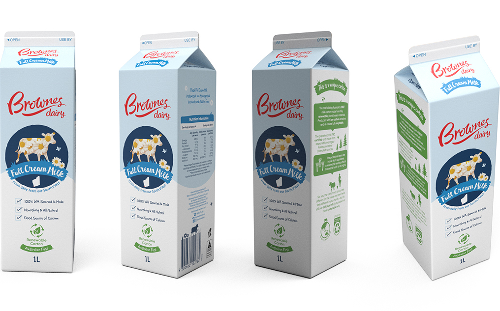 Brownes Dairy switches to Tetra Rex Bio-based packages for milk