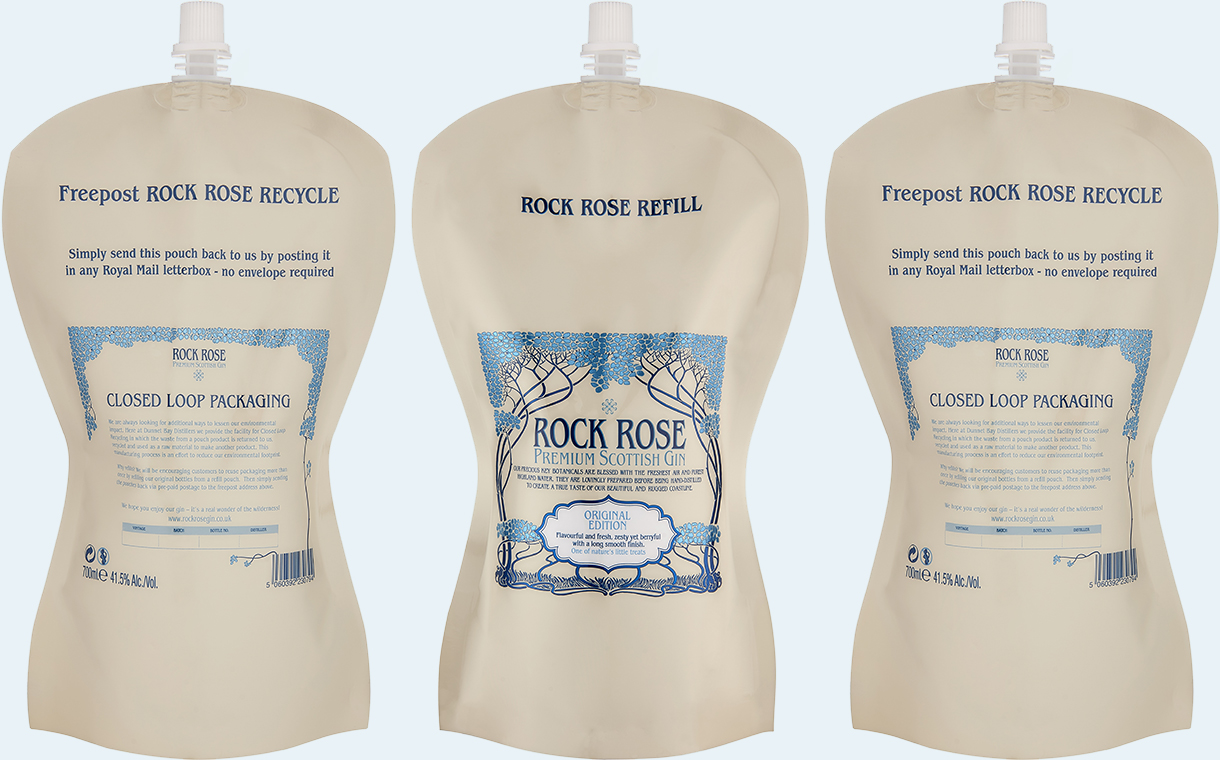 Dunnet Bay Distillers launches Rock Rose Gin in refill pouches