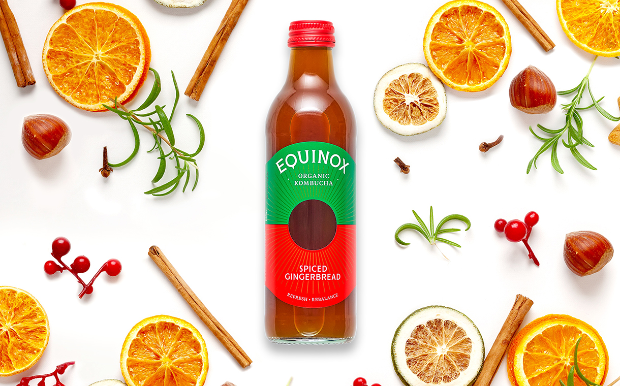 Equinox Kombucha unveils festive spiced gingerbread flavour