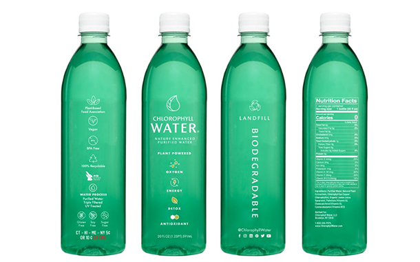 Chlorophyll Water releases landfill biodegradable bottle