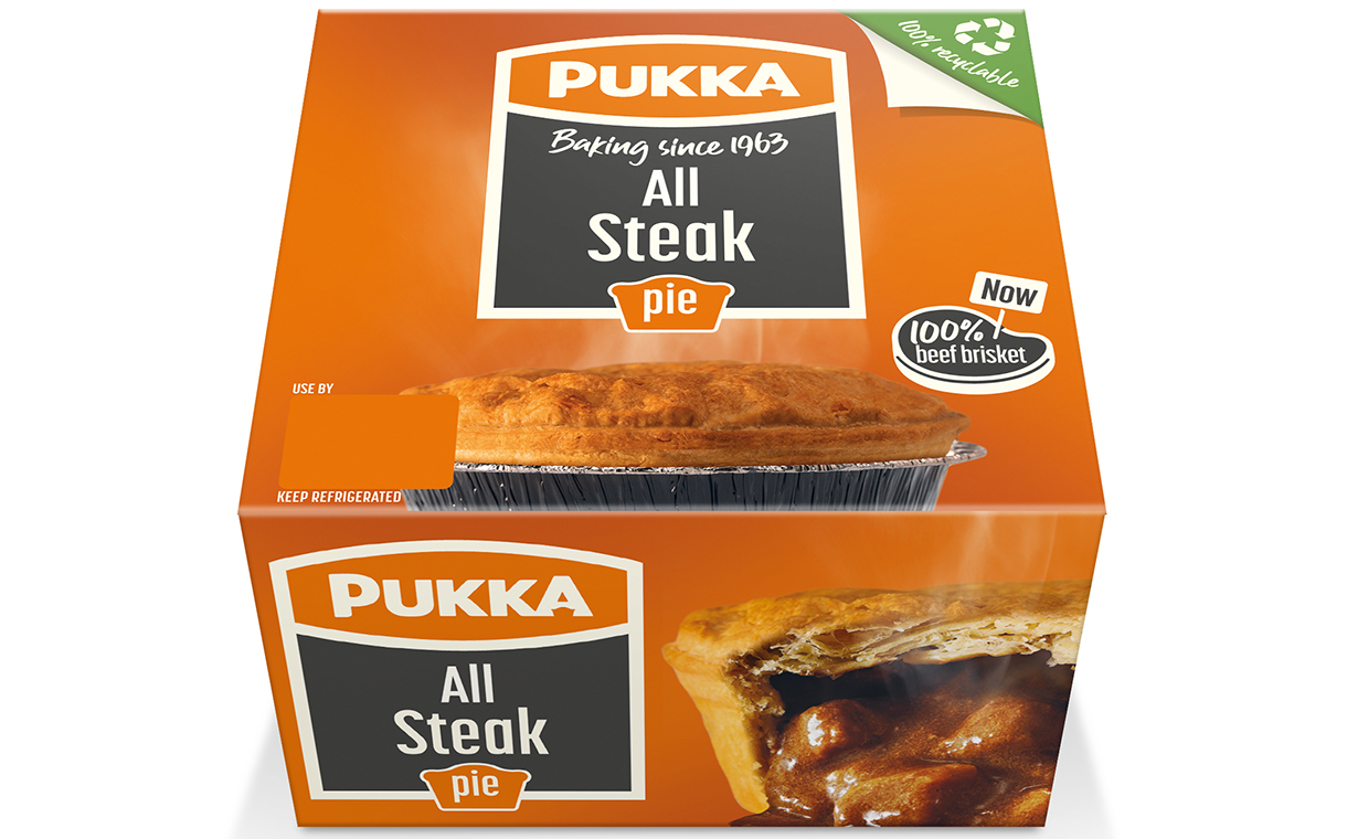 Pukka debuts plastic-free packaging for pie portfolio