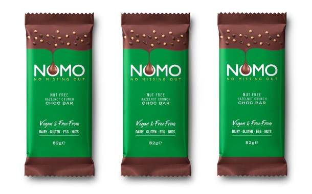 Nomo unveils Nut Free Hazelnot Crunch Choc Bar