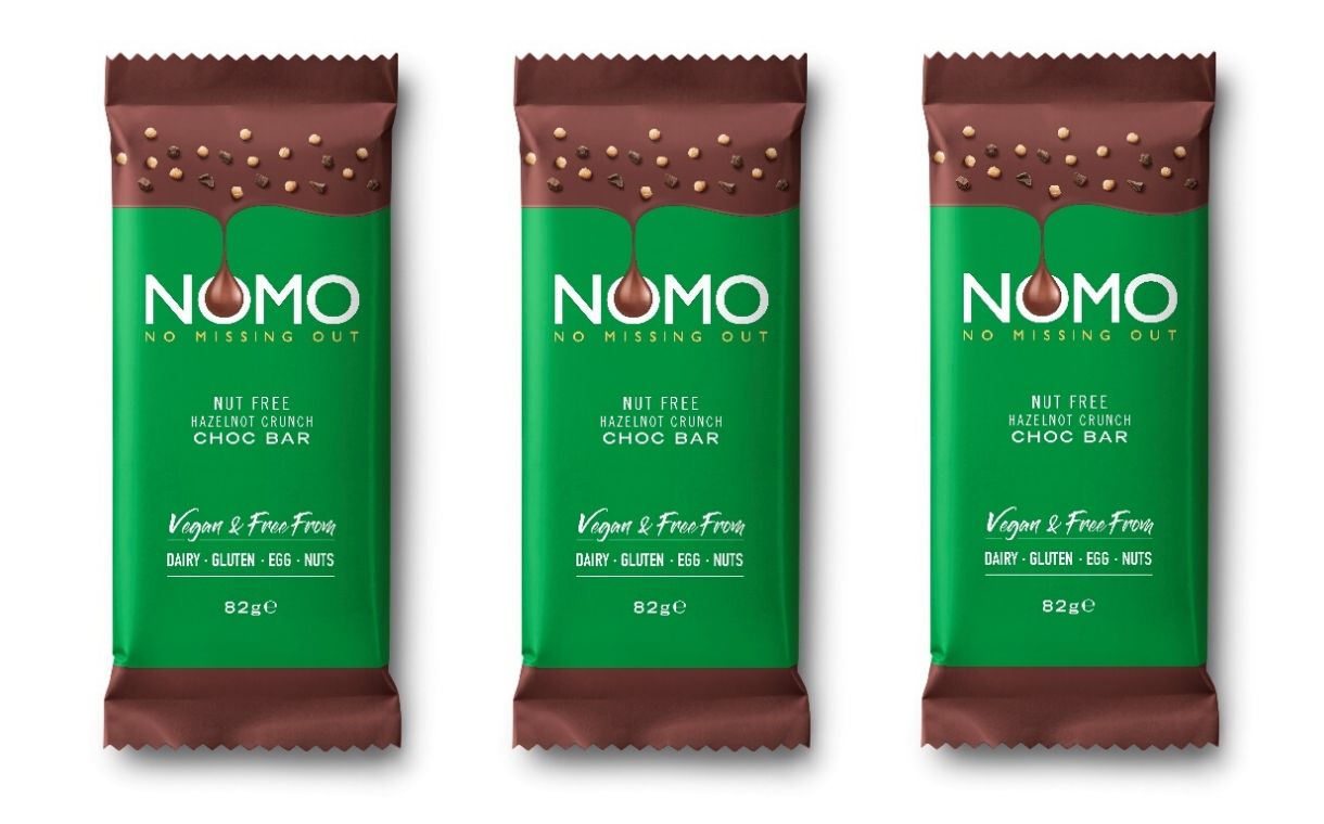 Nomo unveils Nut Free Hazelnot Crunch Choc Bar