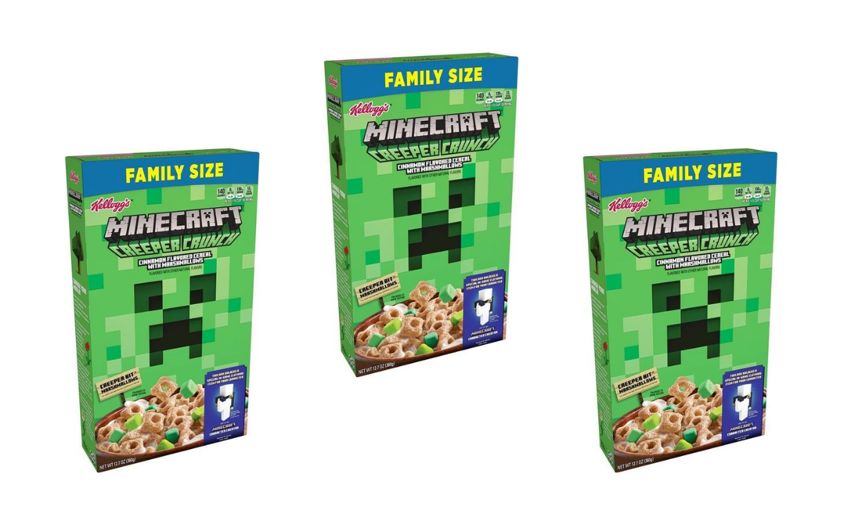 Kellogg's and Minecraft unveil Creeper Crunch Cereal