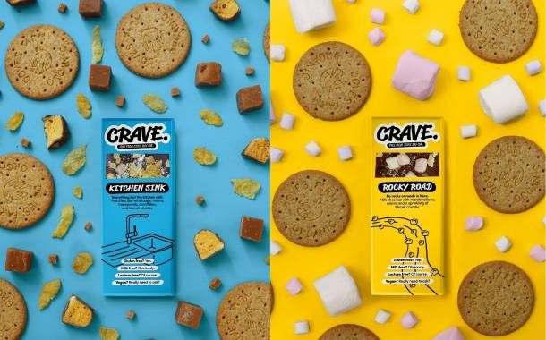 Crave introduces topped vegan chocolate bars