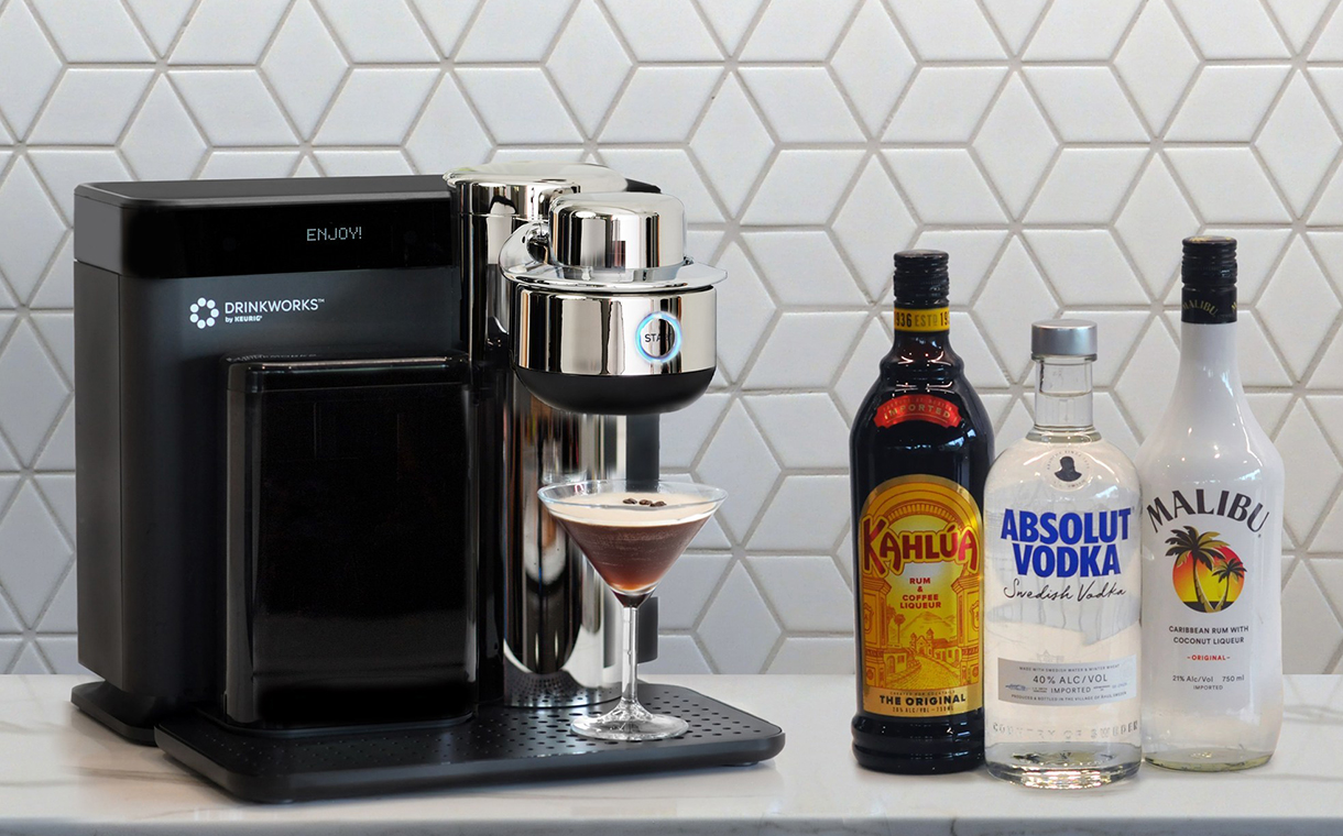 Drinkworks debuts new Absolut Vodka, Kahlúa and Malibu cocktail pods