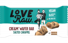 LoveRaw unveils vegan Salted Caramel Cre&m Wafer Bars