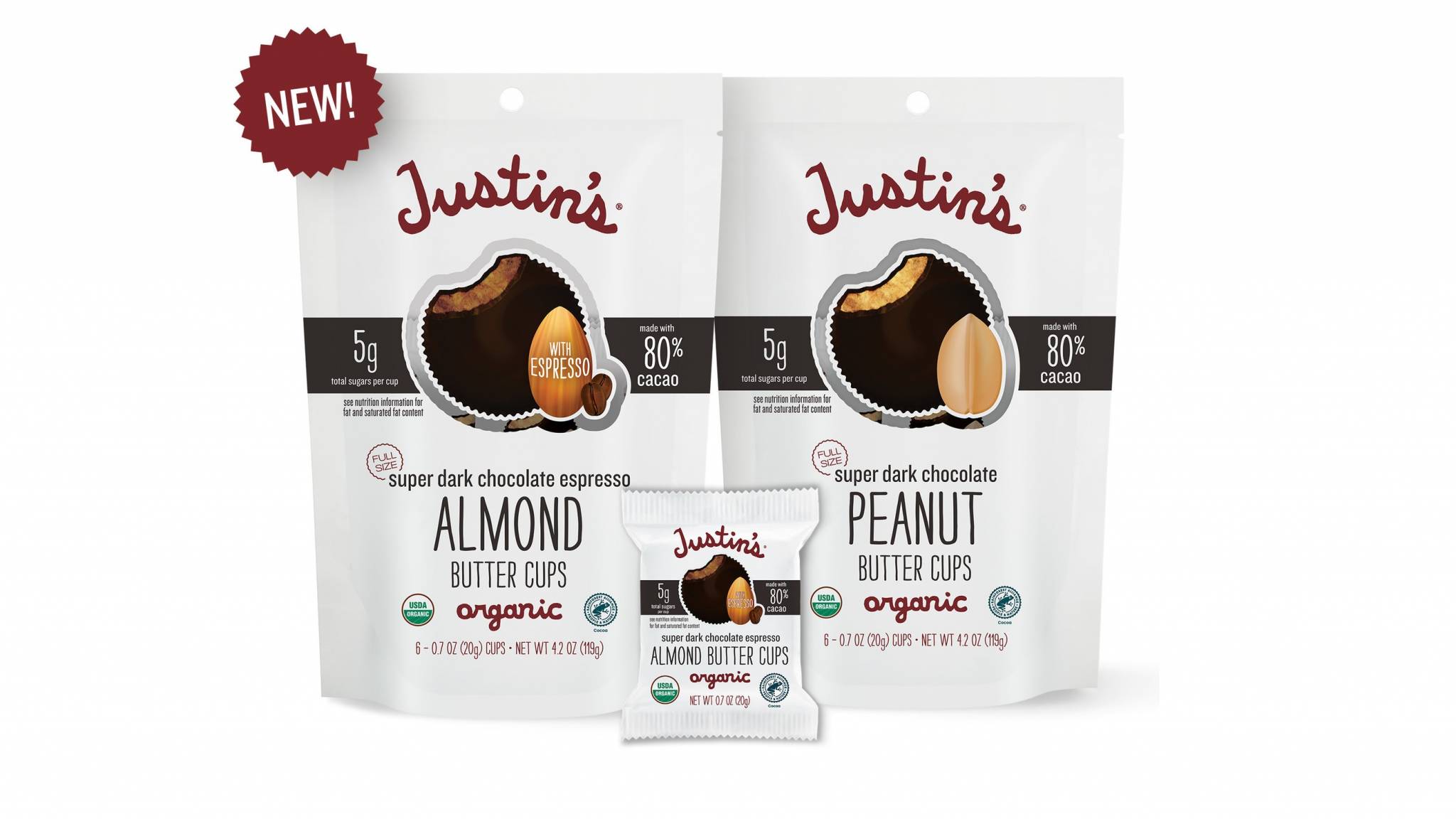 Justin's introduces two Super Dark Chocolate Nut Butter Cups