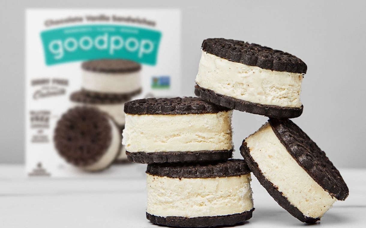 GoodPop unveils plant-based frozen dessert sandwiches