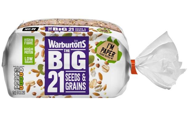 Warburtons launches new bread range in paper packaging