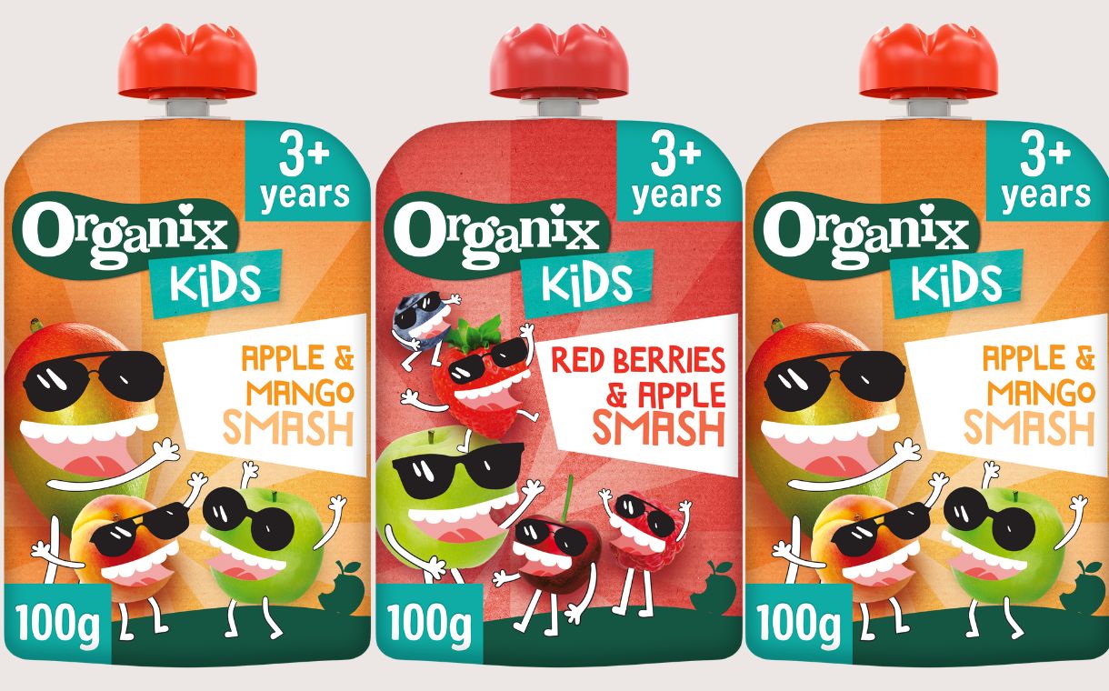 Organix launches new Kids Fruit Smash pouches