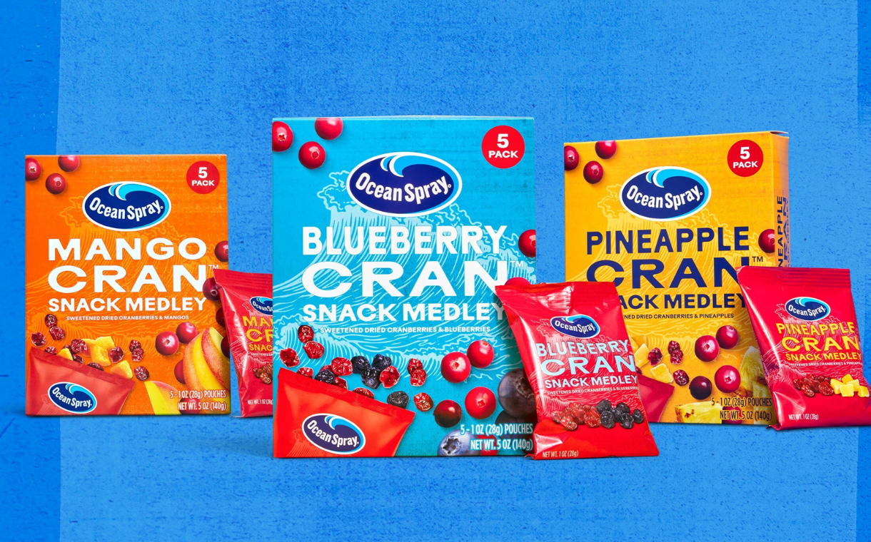 Ocean Spray Cranberries debuts new snack medley